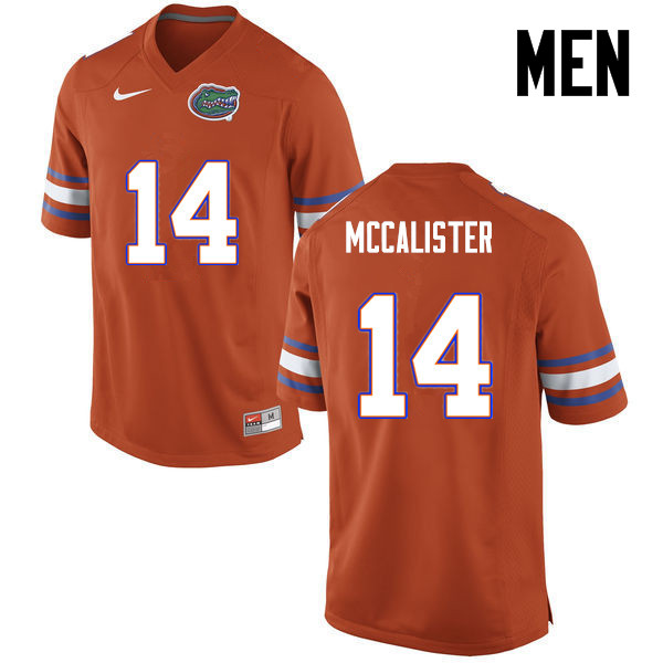 Men Florida Gators #14 Alex McCalister College Football Jerseys-Orange - Click Image to Close